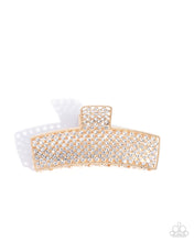 Load image into Gallery viewer, Glittery Gesture - Gold claw hair clip UP
