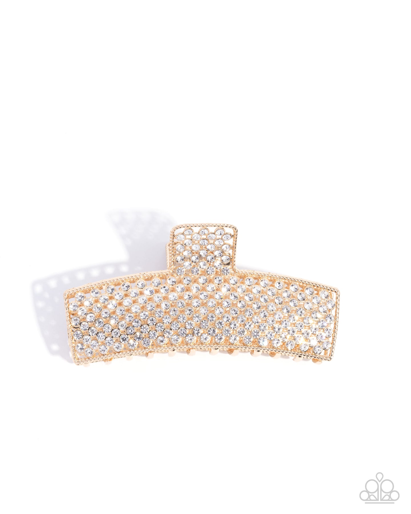 Glittery Gesture - Gold claw hair clip UP