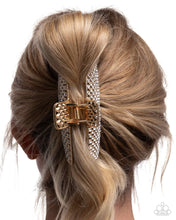 Load image into Gallery viewer, Glittery Gesture - Gold claw hair clip UP
