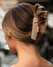 Load image into Gallery viewer, Glittery Gesture - Gold claw hair clip UP
