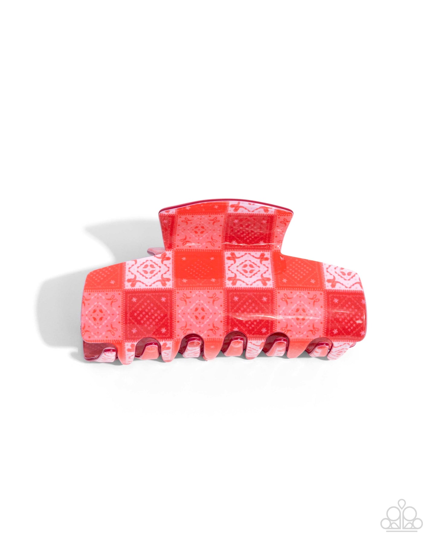 Patchwork Promise - Red Claw Hair clip E004(2)