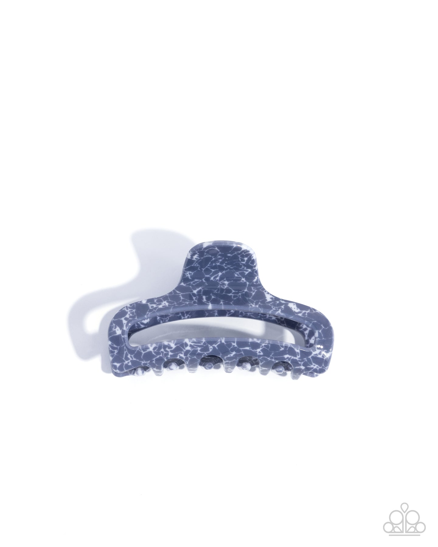 Marbled Model - Silver claw hair clip LOPBOXLR