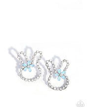 Load image into Gallery viewer, Bunny Backdrop - Blue earring G013
