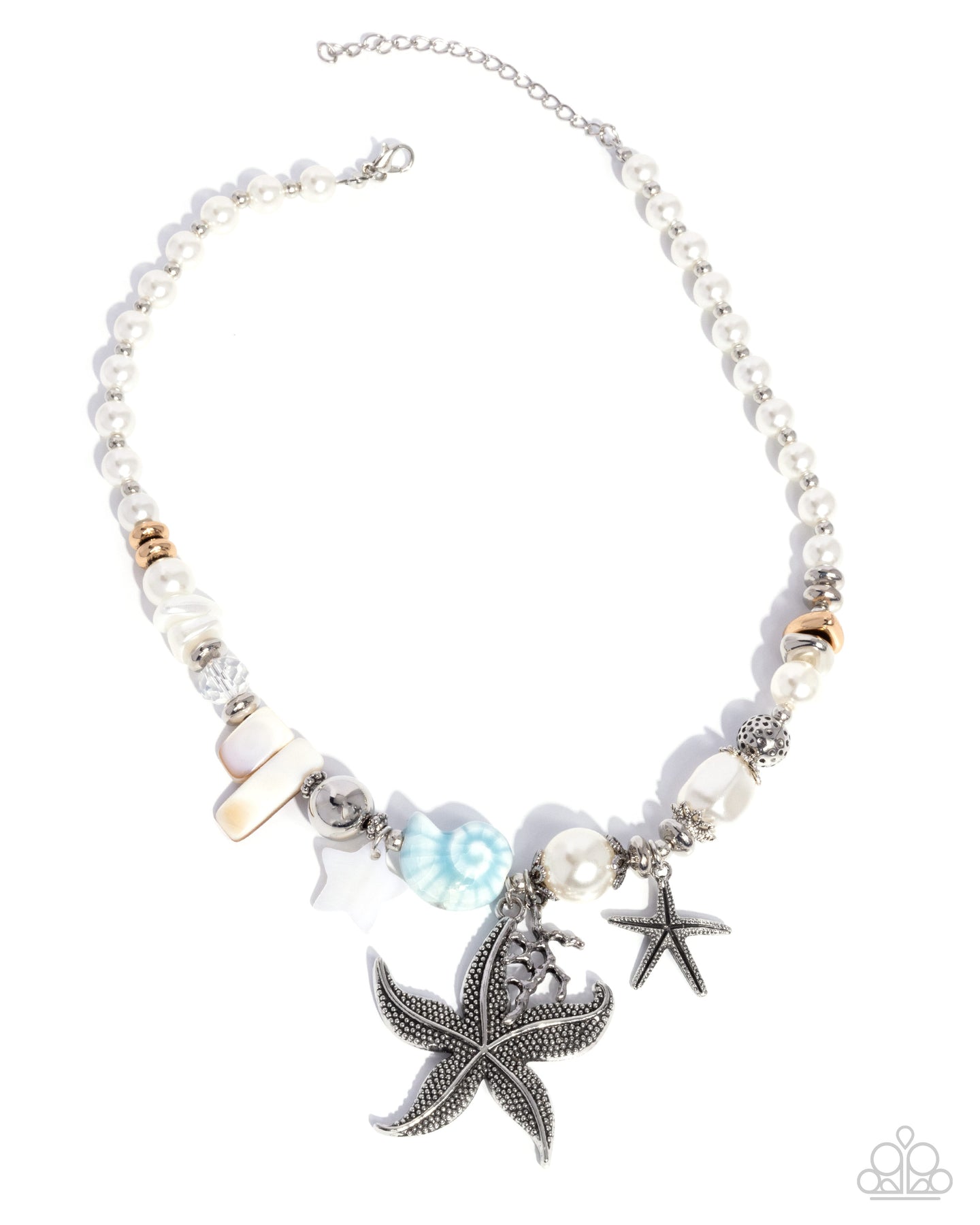 Coastal Cameo - Blue necklace A002