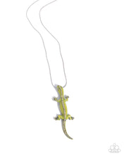 Load image into Gallery viewer, Salamander Statement - Green necklace E004
