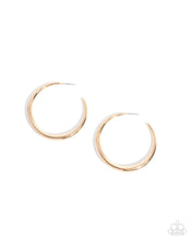 Load image into Gallery viewer, Sleek Selvage - Gold hoop Earring B028
