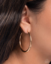 Load image into Gallery viewer, Sleek Selvage - Gold hoop Earring B028
