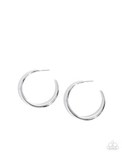 Load image into Gallery viewer, Sleek Selvage - Silver hoop earring C005
