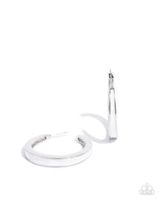 Load image into Gallery viewer, Painted Prowess - White hoop earring A044

