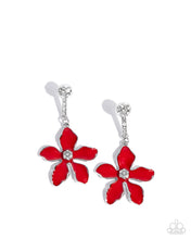 Load image into Gallery viewer, Floral Fleet - Red post earring B053
