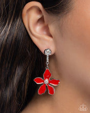 Load image into Gallery viewer, Floral Fleet - Red post earring B053
