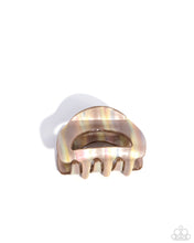 Load image into Gallery viewer, Striped Shopaholic - Brown claw Hair clip WDSHELF1
