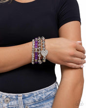 Load image into Gallery viewer, Poetically Plush - Purple bracelet E070
