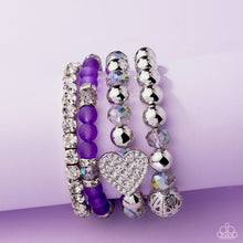 Load image into Gallery viewer, Poetically Plush - Purple bracelet E070

