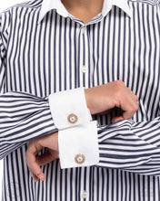 Load image into Gallery viewer, Protective Pearls - Gold men&#39;s cuff links A072
