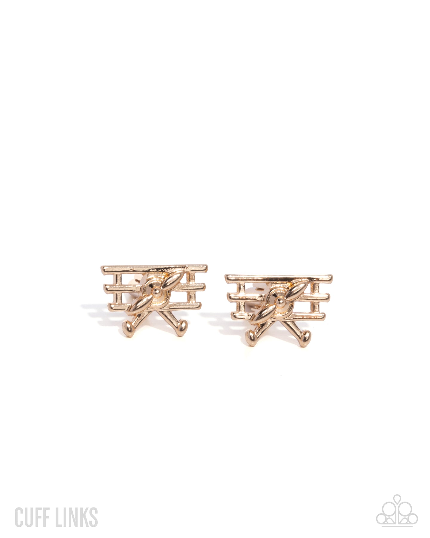 WRIGHT Here! - Gold men's cuff links D064