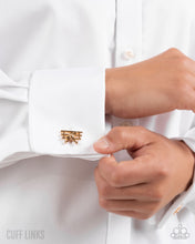 Load image into Gallery viewer, WRIGHT Here! - Gold men&#39;s cuff links D064
