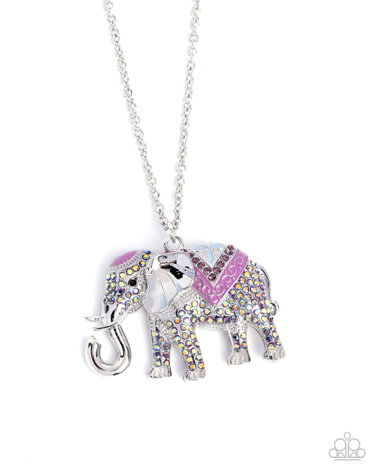 Educated Elephant - Purple necklace A072