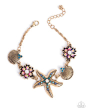 Load image into Gallery viewer, $16 SET: Starfish Song - Blue NECKLACE + BRACELET B124
