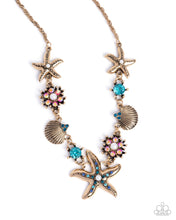 Load image into Gallery viewer, $16 SET: Starfish Song - Blue NECKLACE + BRACELET B124
