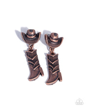 Load image into Gallery viewer, Boot Scootin Ballad - Copper earring 1593
