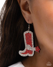 Load image into Gallery viewer, Benevolent Boot - Red earring BOX 16(2)
