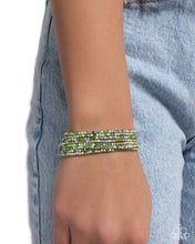 Load image into Gallery viewer, Candlelight Cascade - Green bracelet E027
