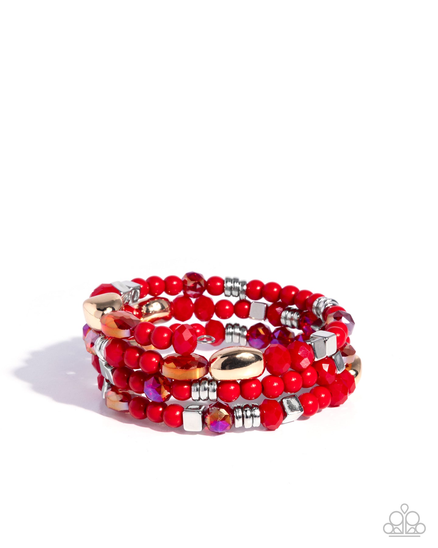 Material WHIRL - Red coil bracelet E049