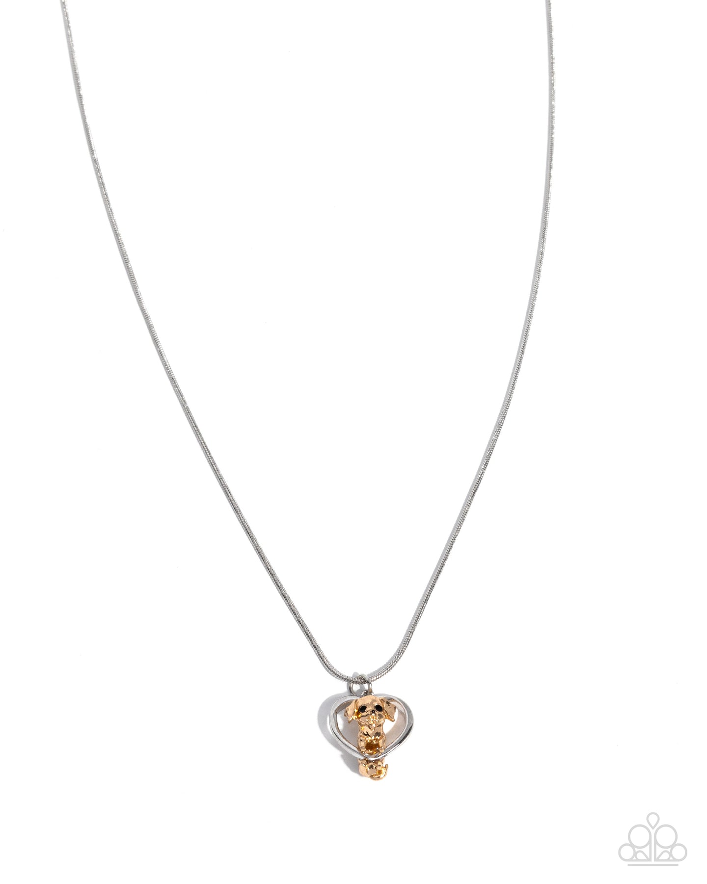 Delightful Dog - Silver necklace UP