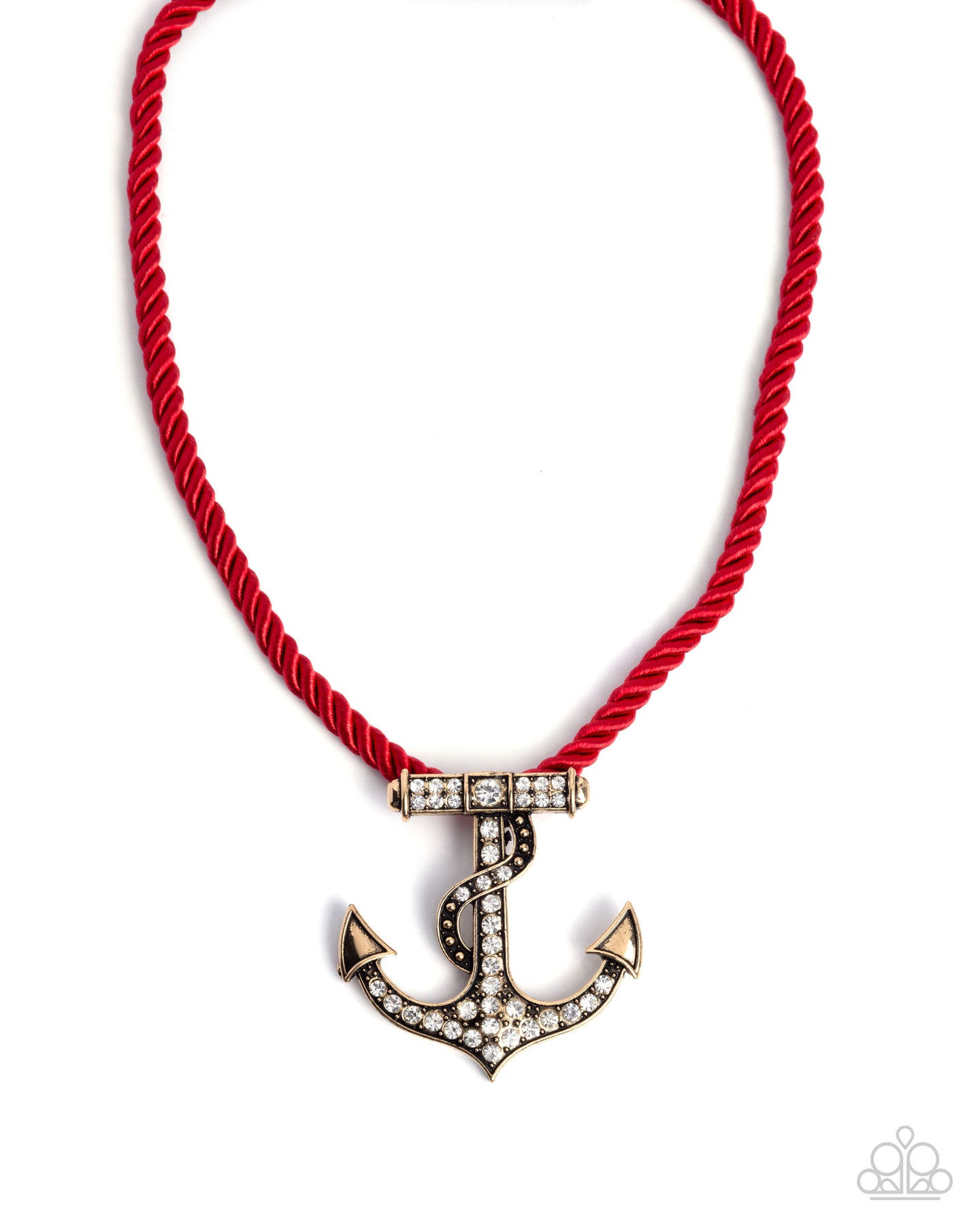 Anchored Allure - Red necklace C003