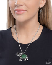 Load image into Gallery viewer, Empathetic Elephant - Green necklace E004
