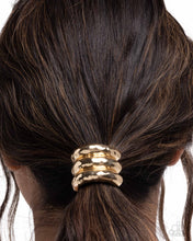 Load image into Gallery viewer, Crimped Celebrity - Gold Hair Tie B123
