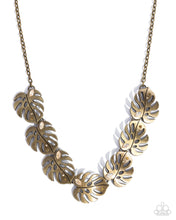 Load image into Gallery viewer, Leafy Legato - Brass necklace E015
