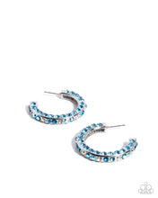 Load image into Gallery viewer, High-Level Haute - Blue hoop earring G041
