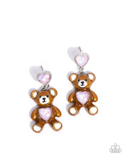 Load image into Gallery viewer, Traditional Teddy - Pink earring D002

