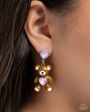 Load image into Gallery viewer, Traditional Teddy - Pink earring D002
