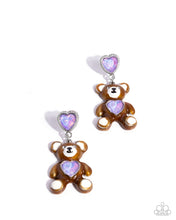 Load image into Gallery viewer, Traditional Teddy - Purple post earring MRUS
