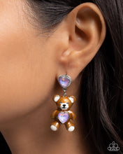Load image into Gallery viewer, Traditional Teddy - Purple post earring MRUS
