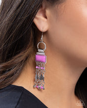Load image into Gallery viewer, Complimentary Cascade - Purple earring D064
