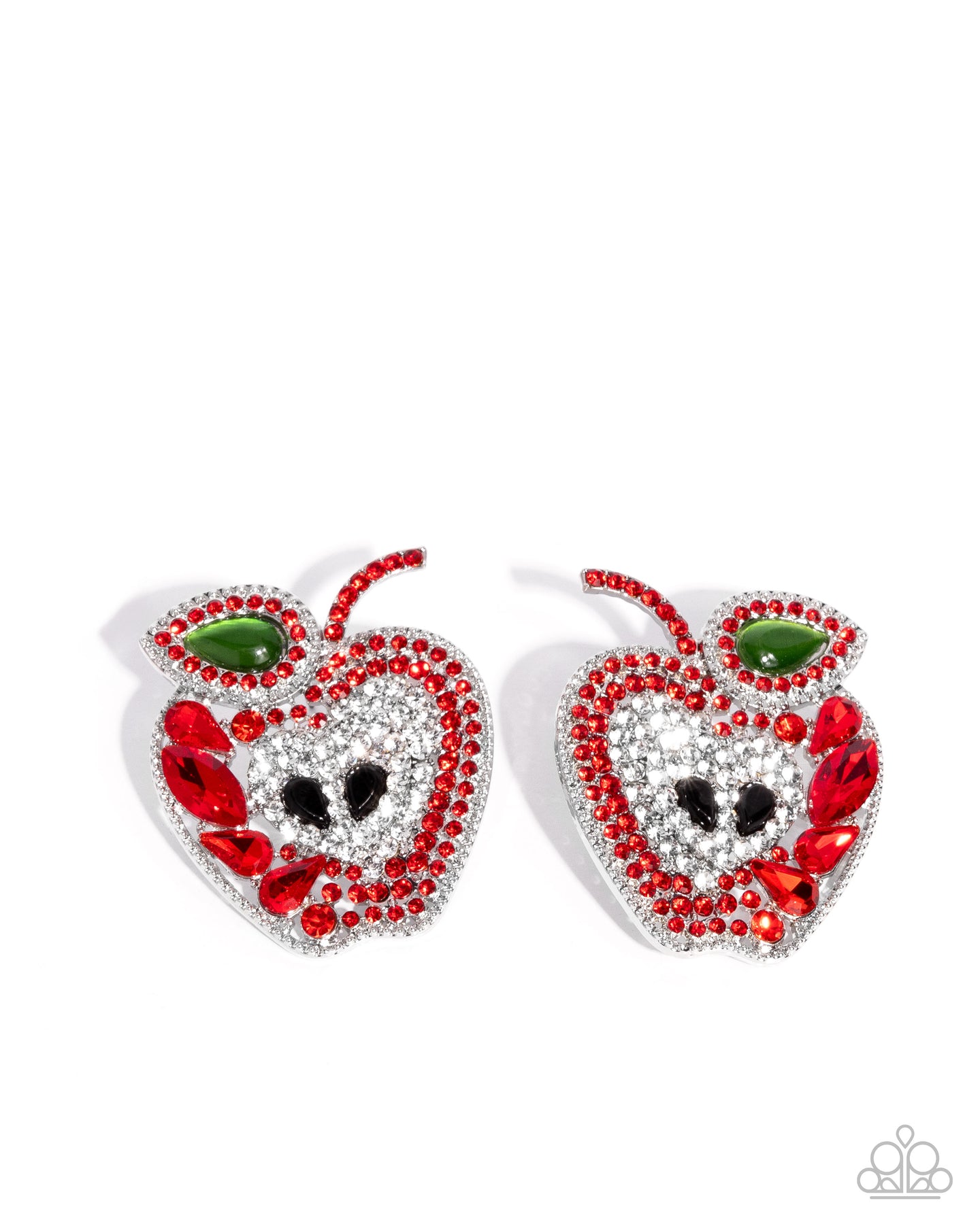 Apple for the Teacher - Red post earring E017