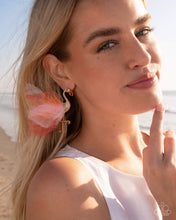 Load image into Gallery viewer, Feathered Flamingo - Orange earring E041
