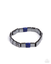Load image into Gallery viewer, Sporadic Squares - Blue bracelet E013
