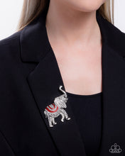 Load image into Gallery viewer, Elephant Embrace - Red Brooch BOX 16(2)

