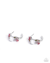 Load image into Gallery viewer, Borderline Bloom - Pink hoop earring A023
