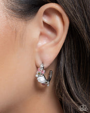 Load image into Gallery viewer, Borderline Bloom - Pink hoop earring A023
