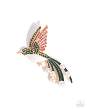 Load image into Gallery viewer, Hummingbird Homage - Green Brooch G036
