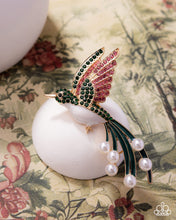 Load image into Gallery viewer, Hummingbird Homage - Green Brooch G036
