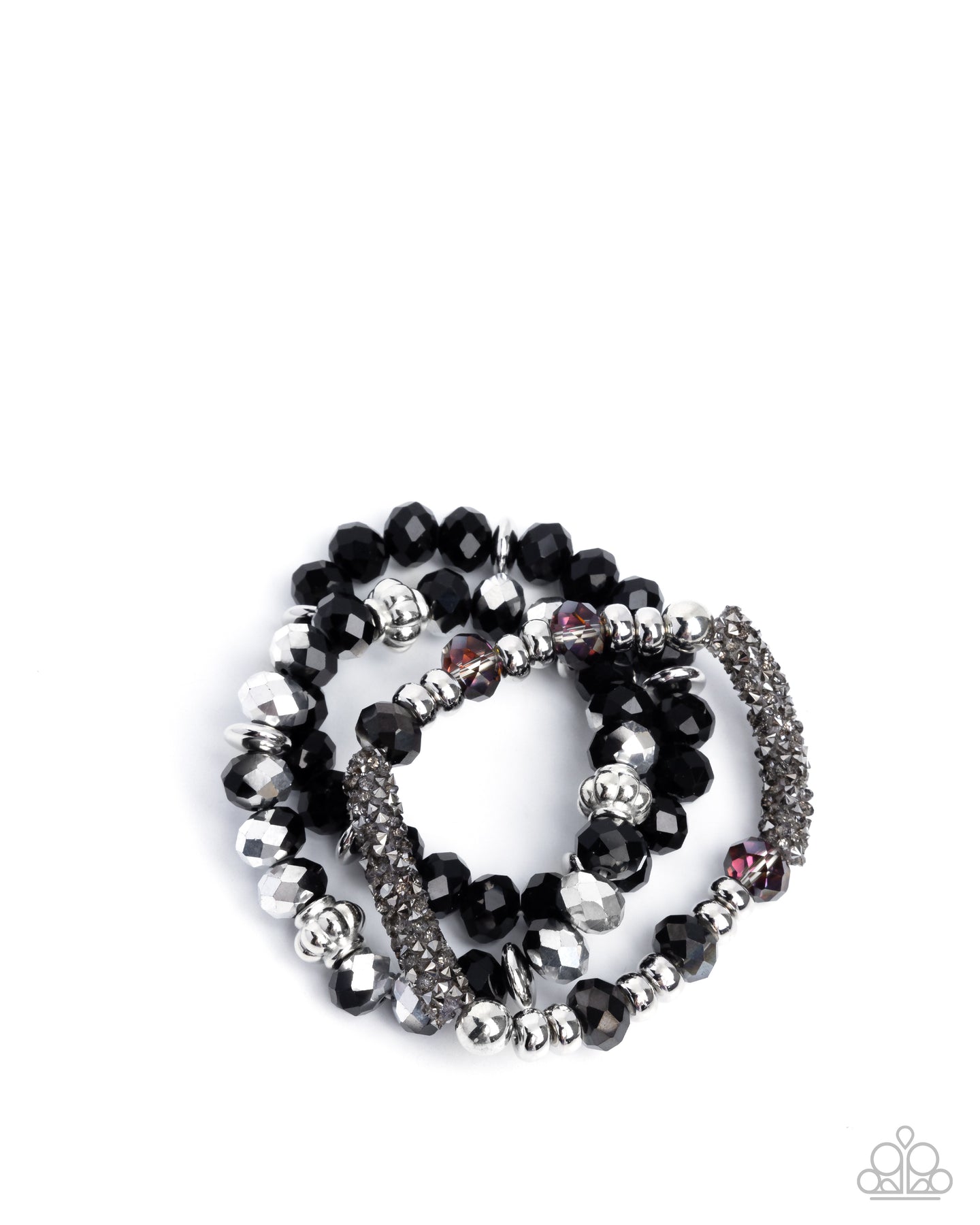 Faceted Fusion - Black bracelet E083