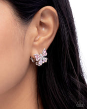 Load image into Gallery viewer, Aerial Apprentice - Pink hinge hoop earring A029
