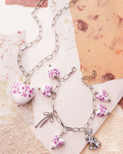 Load image into Gallery viewer, $16 SET: Painted Poetry- white necklace + bracelet  E004
